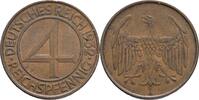 GERMANY Weimarer rep. 4 Pfennig 1932 A Weimarer rep. mint Berlin XF 11,00 EUR  Excl. 15,00 EUR Verzending