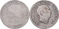 GERMANY HANNOVER 1/12 Thaler 1843 S ERNEST AUGUSTUS I. mint Hannover VF-
