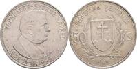 SLOVAKIA 1939-1945 1 Corona Fifth Anniversary of the Slovak Republic mint Kremnica, Jozef Tiso -