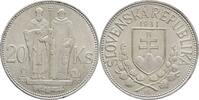 SLOVAKIA 1939-1945 20 Corona St. Cyril and St. Methodius mint Kremnica -