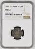 GERMANY EAST AFRICA 1/4 RUPIE 1891 WILLIAM II. Berlin NGC MS 62 175,00 EUR  Excl. 15,00 EUR Verzending