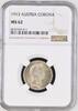 AUSTRIA 1 CORONA 1913 FRANZ JOSEPH I. mint Vienna NGC MS 62 65,00 EUR  Excl. 15,00 EUR Verzending
