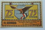 Steinfeld 75 Pf 1921 fast GEM UNC, vz