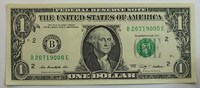 USA 1 $ Serie B geliefert werden fortlaufende Nummern aus einem orginal Bündel -