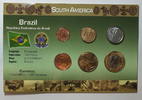 Brasilien KMS 1 - 50 Centavos, 1 Real Blister geknickt -