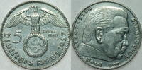 3. Reich 5 RM 1937 J ss 22,50 EUR  plus 14,49 EUR verzending