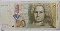 BRD 50 DM Bundesbanknote Serie DS, KN 7 stellig -