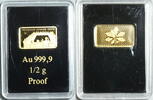 Deutschland 0,5 Gramm Motivgoldbarren zu0,5 Gramm Feingold Zentraler runder Tisch -