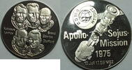 USA Russland Silbermedallie Apollo Sonus Mission 1975 Feinsilber 26 Gramm, Durchmesser: 41 mm -