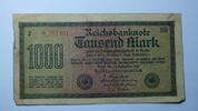 Deutschland 1000 Mark World Paper Money 76 b, WZ Hakensterne, -