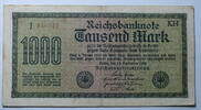 Deutschland 1000 Mark World Paper Money 76 c, WZ griechisches Muster -