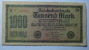 Deutschland 1000 Mark World Paper Money 76 b, WZ Hakensterne, -