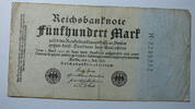 Deutschland 500 Mark World Paper Money 74 b , KN: 7-stellig -