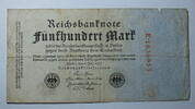 Deutschland 500 Mark World Paper Money 74 a , Rote KN: 7-stellig -