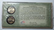 USA 2 x 1 $ Thomas Jefferson Erstausgabe vom 7. Mai 2007 mit Zertifikat, eingeschweißt -