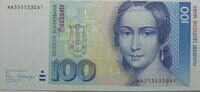 Deutschland 100 Mark 1989 World Paper Money Nr. 41 a, Unterschrift P&ouml;hl,... 130,00 EUR  Excl. 14,49 EUR Verzending