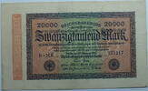 Weimar 20. 000 Mark Rosenberg Nr. 84 d, WZ. Hakensterne, KN 6 - stellig -