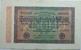 Weimar 20. 000 Mark Rosenberg Nr. 84 d, WZ. Hakensterne, KN 6 - stellig -