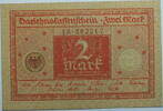 Weimar 2 Mark Rosenberg Nr. 65 b , DRuckfarbe rot, Siegel braun -