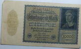 Kaiserreich 10.000 Mark Rosenberg Nr. 69 b , Reichsdruck, KN: 8 - stellig, FZ: M -