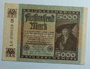 Weimar 5.000,-- Mark Rosenberg Nr. 80 c , WZ: Gitter mit 8, KN: 8-stellig FZ: UB -