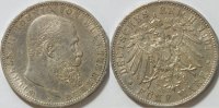 Kaiserreich Würtemberg 5 Mark 5 Mark Würtemberg Wilhelm II -