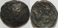 Donau Kelten Kapostal / Pannonien AE 22 mm Verwildeter stilisierter Kopf n. rechts Rs. stilisiertes Pferd mit Reiter -