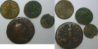 Römisches Kaiserreich Lot Lot von 4 verschiedenen römischen nicht datierten Bronzemünzen -