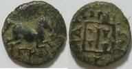 Thrakien 'AE 14 mm Springendes Pferd rechts. Rs. Weinstock im Quadrat -
