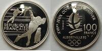 Frankreich 100 Francs Olympische Albertville 1992 Eisschnellauf -