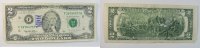 USA 2 $ Serie F mit privatem Nachforschungsstempel -