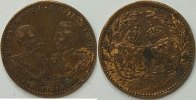 Deutschland/ Österreich Kupfermed. Franz Josef und Wilhelm II die Freunde des Friedens -