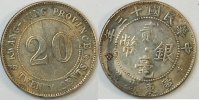 China 20 Cents Kwanshung Province Silber Gussfälschung -