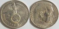 3. Reich 5 RM 1936 F ss 22,50 EUR  plus 14,49 EUR verzending