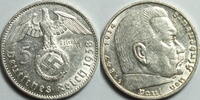 3. Reich 5 RM 1938 J ss 22,50 EUR  plus 14,49 EUR verzending