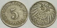 Kaiserreich 5 Pf 1911 D ss 1,00 EUR  plus 8,99 EUR verzending
