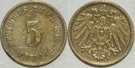 Kaiserreich 5 Pf 1912 E ss 1,00 EUR  plus 8,99 EUR verzending