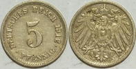 Kaiserreich 5 Pf 1912 F ss 1,00 EUR  plus 8,99 EUR verzending