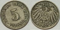 Kaiserreich 5 Pf 1914 J ss 1,00 EUR  plus 8,99 EUR verzending