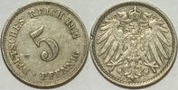 Kaiserreich 5 Pf 1914 F ss 1,00 EUR  plus 8,99 EUR verzending