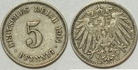 Kaiserreich 5 Pf 1914 J ss 1,00 EUR  plus 8,99 EUR verzending