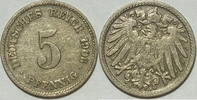 Kaiserreich 5 Pf 1906 J ss 1,00 EUR  plus 8,99 EUR verzending