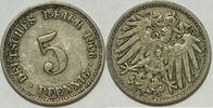 Kaiserreich 5 Pf 1906 D ss 1,00 EUR  plus 8,99 EUR verzending