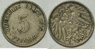Kaiserreich 5 Pf 1908 D ss 1,00 EUR  plus 8,99 EUR verzending