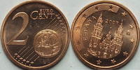 Spanien 2 Cent 2007 bankfrisch 1,00 EUR  plus 8,99 EUR verzending