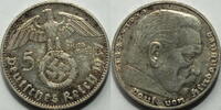 3. Reich 5 RM 1937 D ss-vz 22,50 EUR  plus 14,49 EUR verzending