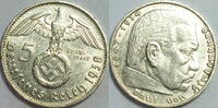 3. Reich 5 RM 1938 D ss-vz 22,50 EUR  plus 14,49 EUR verzending