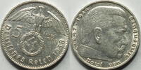 3. Reich 5 RM 1938 J ss-vz 22,50 EUR  plus 14,49 EUR verzending