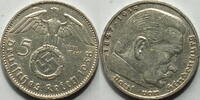 3. Reich 5 RM 1938 F ss-vz 22,50 EUR  plus 14,49 EUR verzending