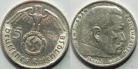 3. Reich 5 RM 1938 E ss-vz 22,50 EUR  plus 14,49 EUR verzending